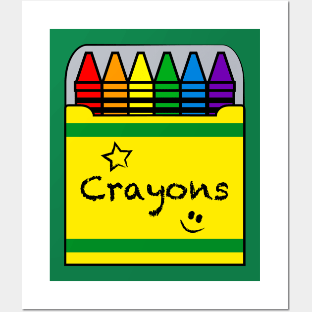 Colorful Crayons Wall Art by PenguinCornerStore